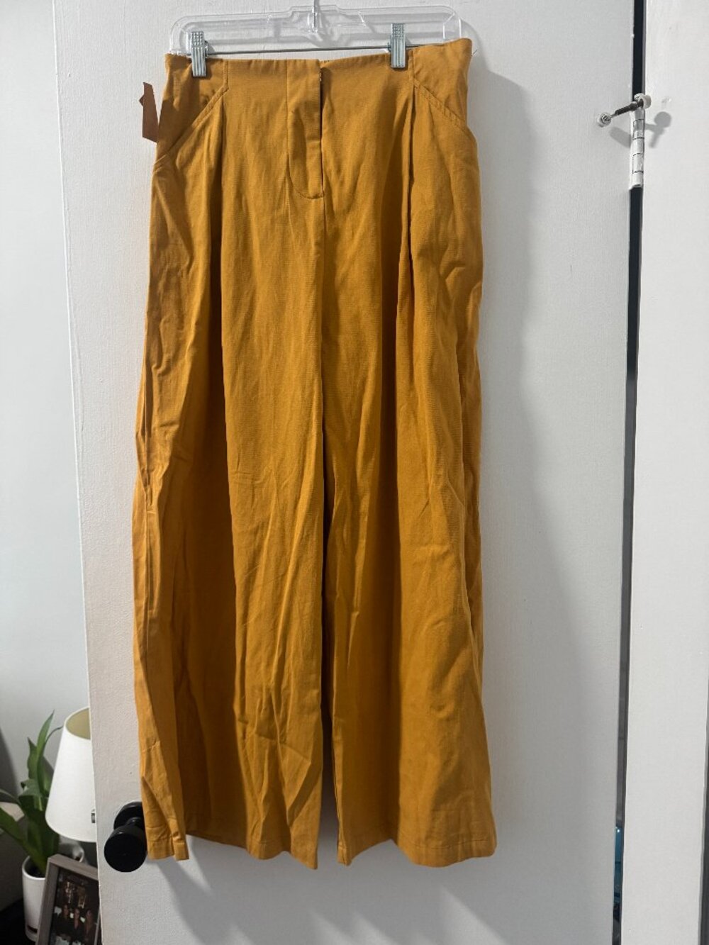 Mustard Yellow Sweewe Linen Pants Size L Never Worn Tags Still On